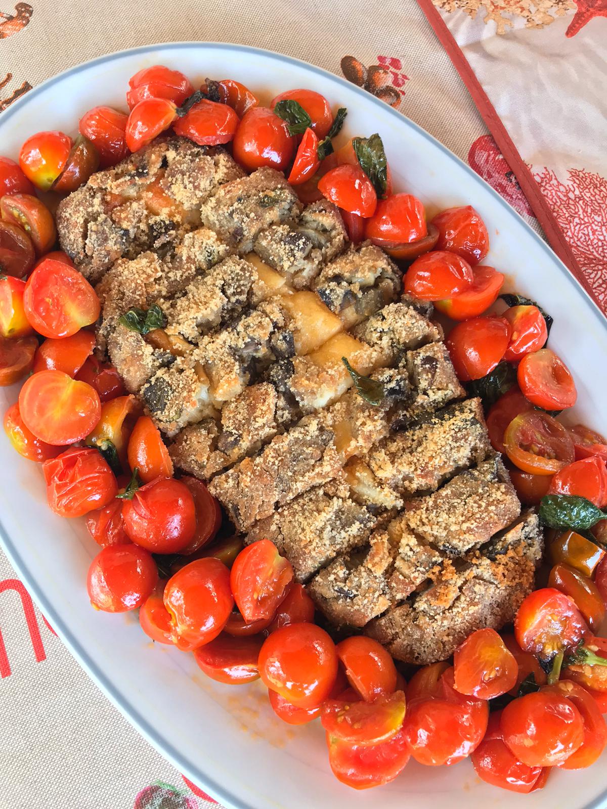 POLPETTONE DI MELANZANE E SCAMORZA